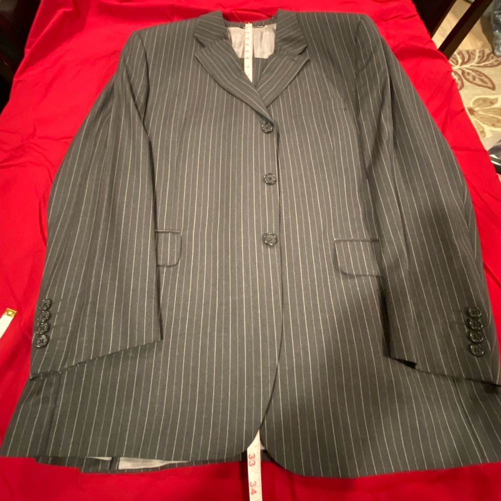 Stonehouse grey pinstripe 3 button suit